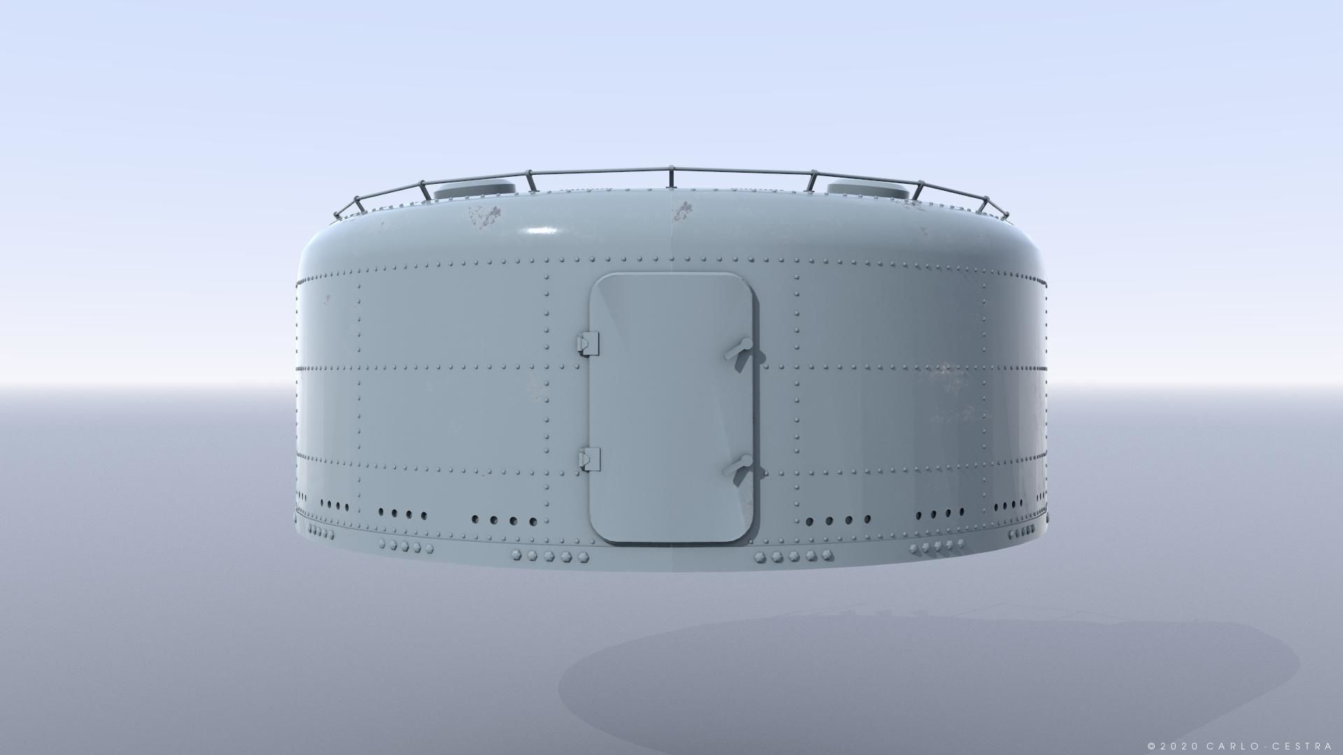 Japanese Type 96 AA gun - 1941 Low-poly 3D model_12