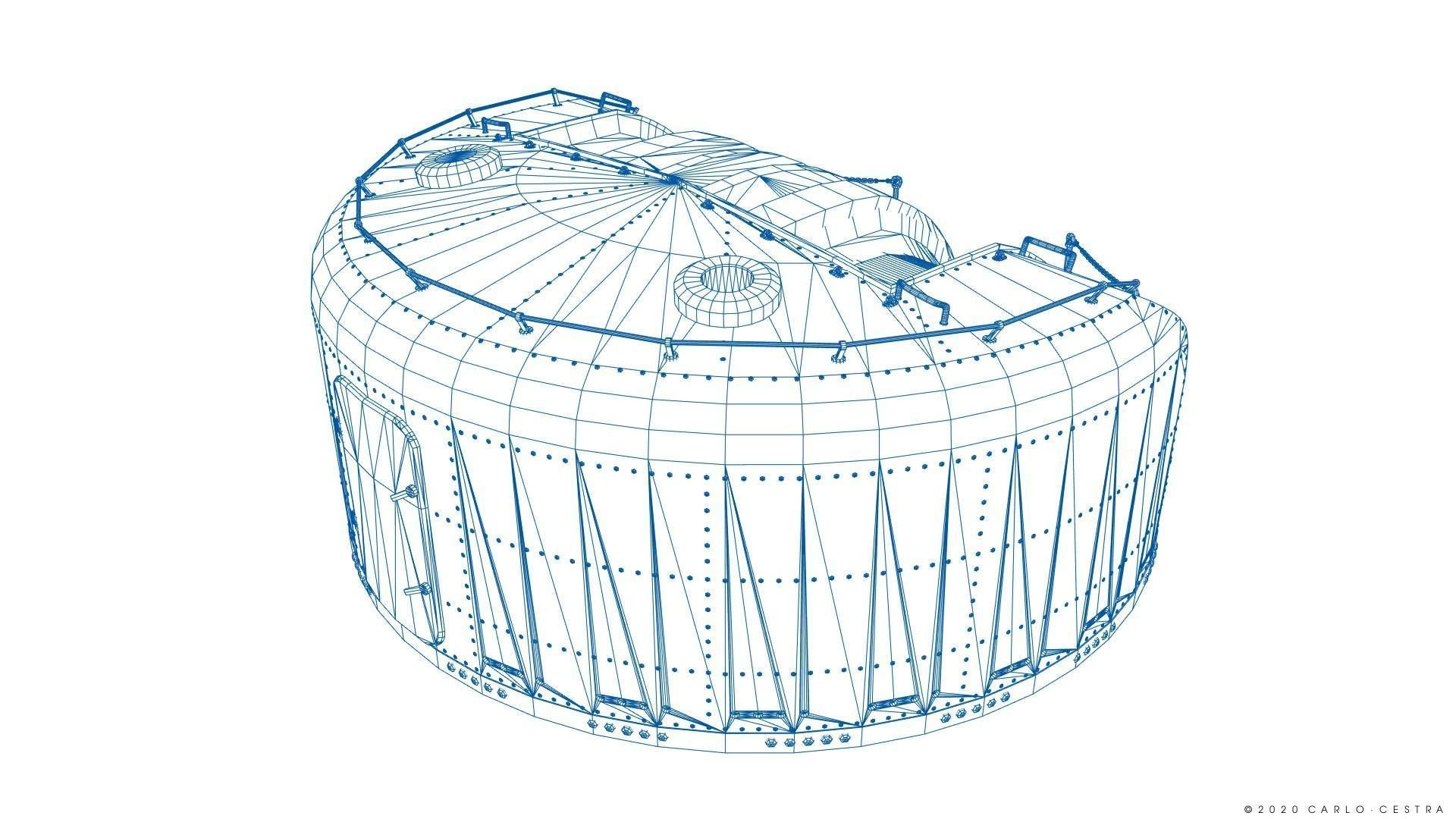 Japanese Type 96 AA gun - 1941 Low-poly 3D model_36