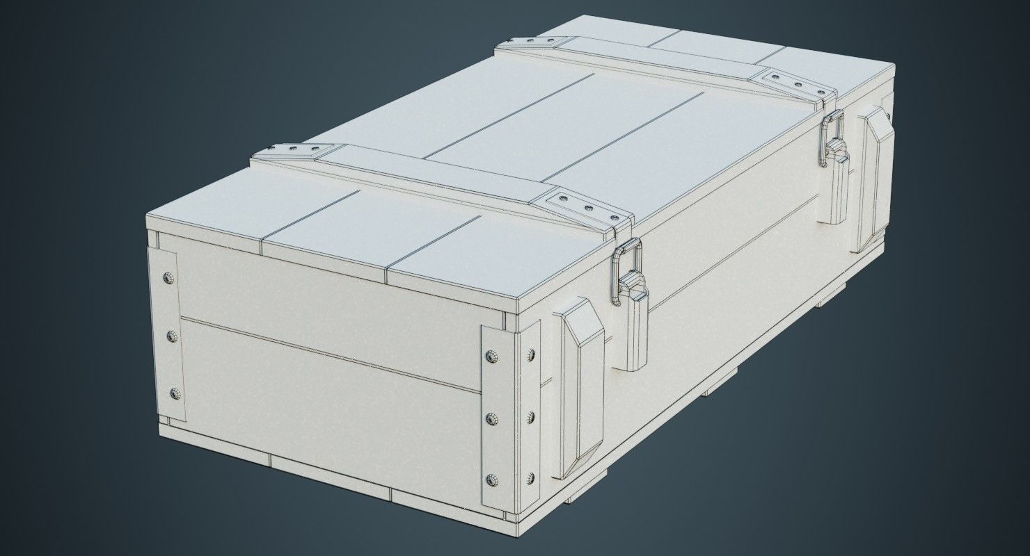 Ammunition Box 2D Low-poly 3D model_5