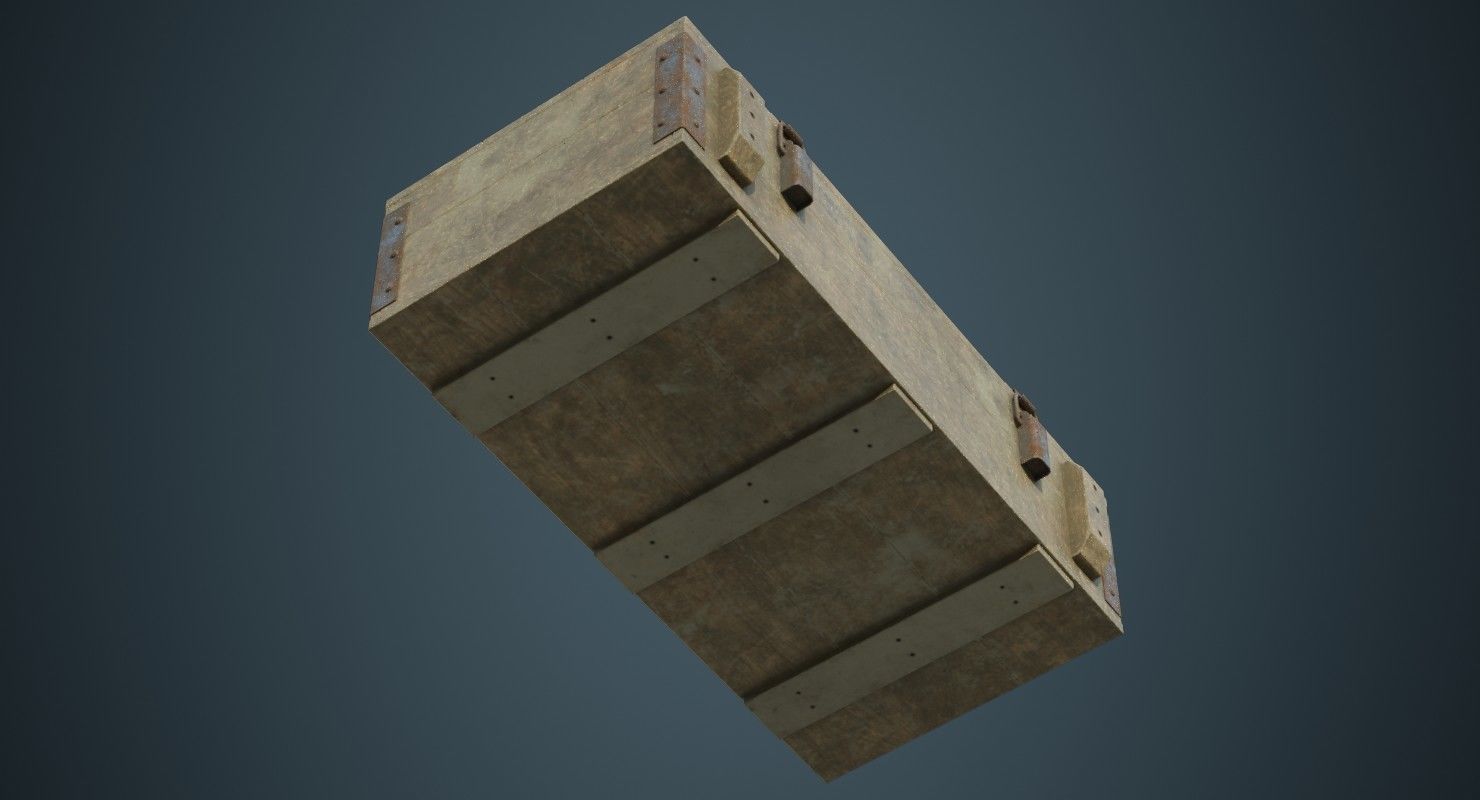 Ammunition Box 2D Low-poly 3D model_4