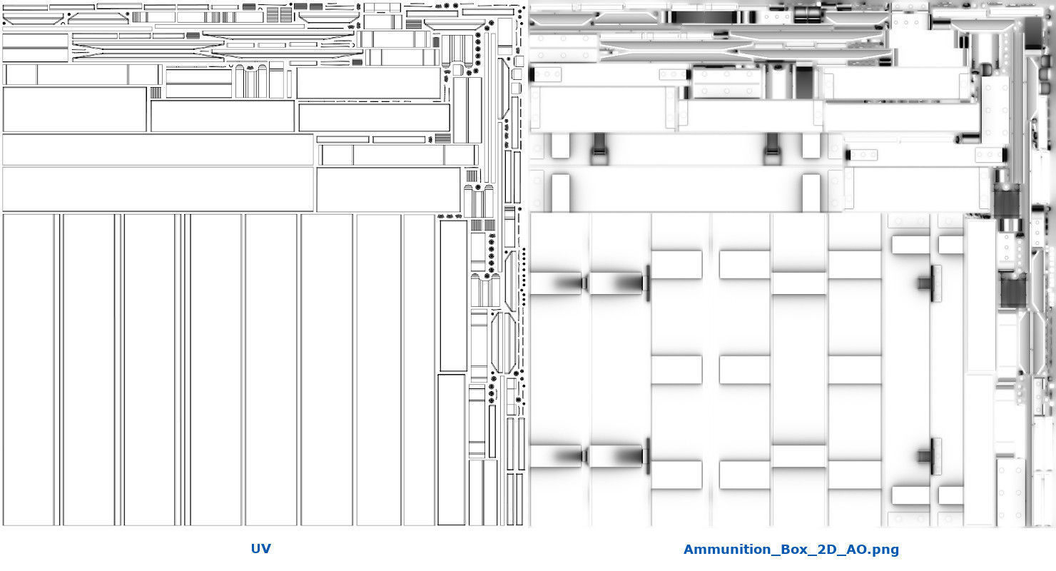 Ammunition Box 2D Low-poly 3D model_7