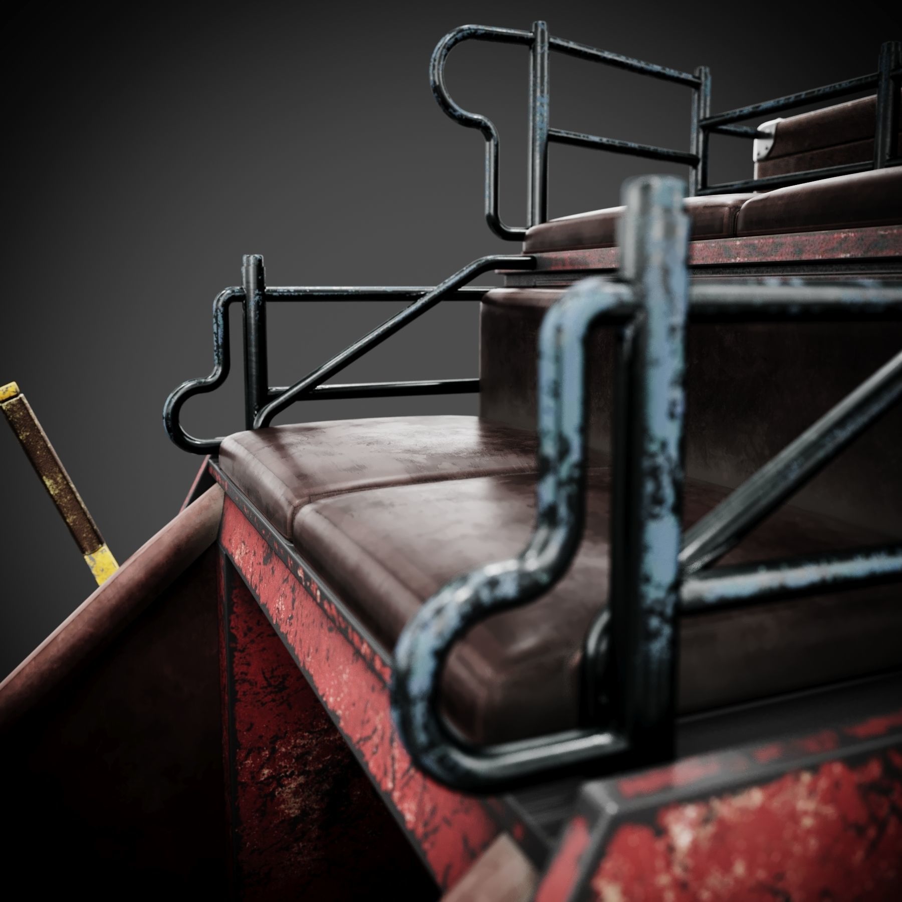 Stagecoach horse drawn wagon 3D model_13