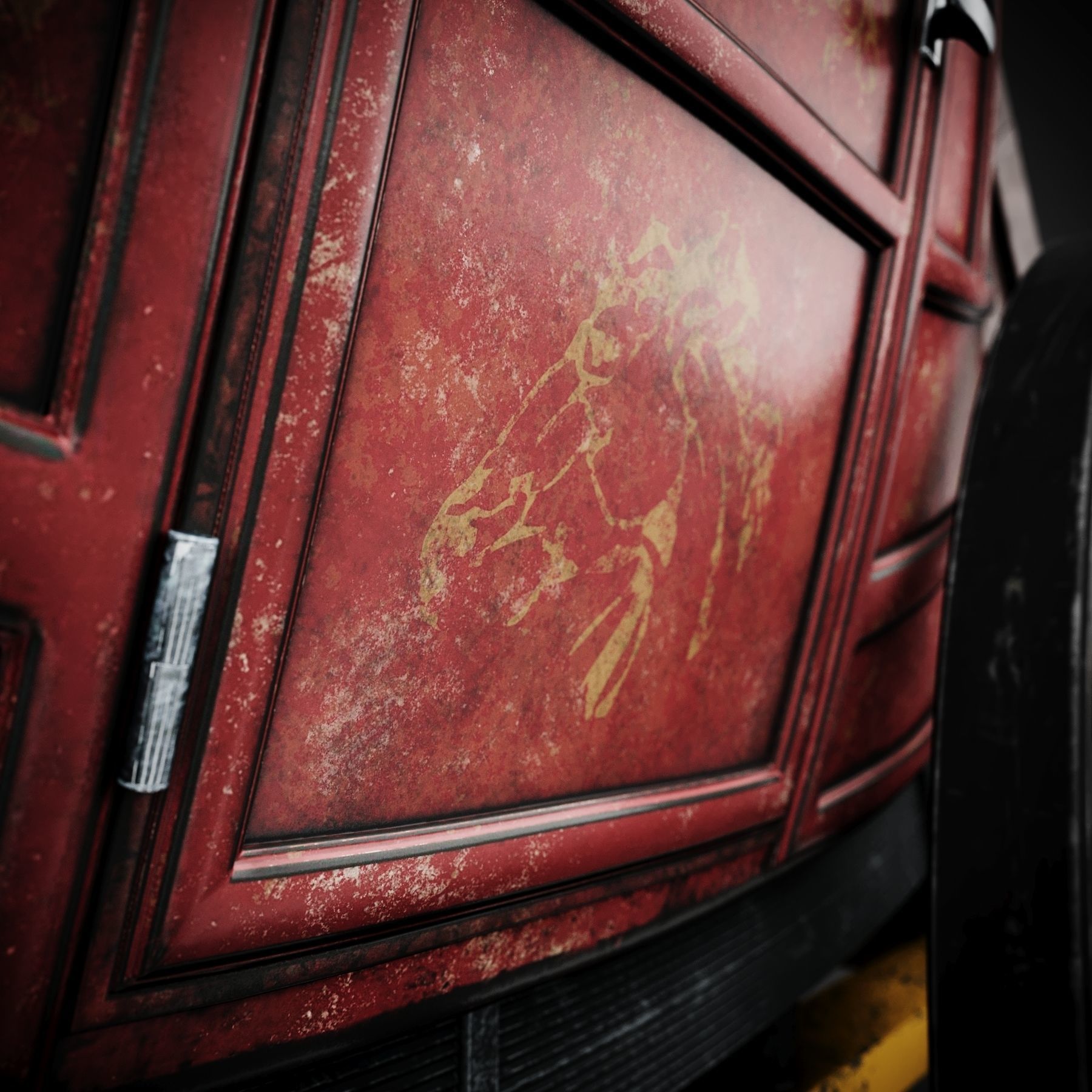 Stagecoach horse drawn wagon 3D model_11