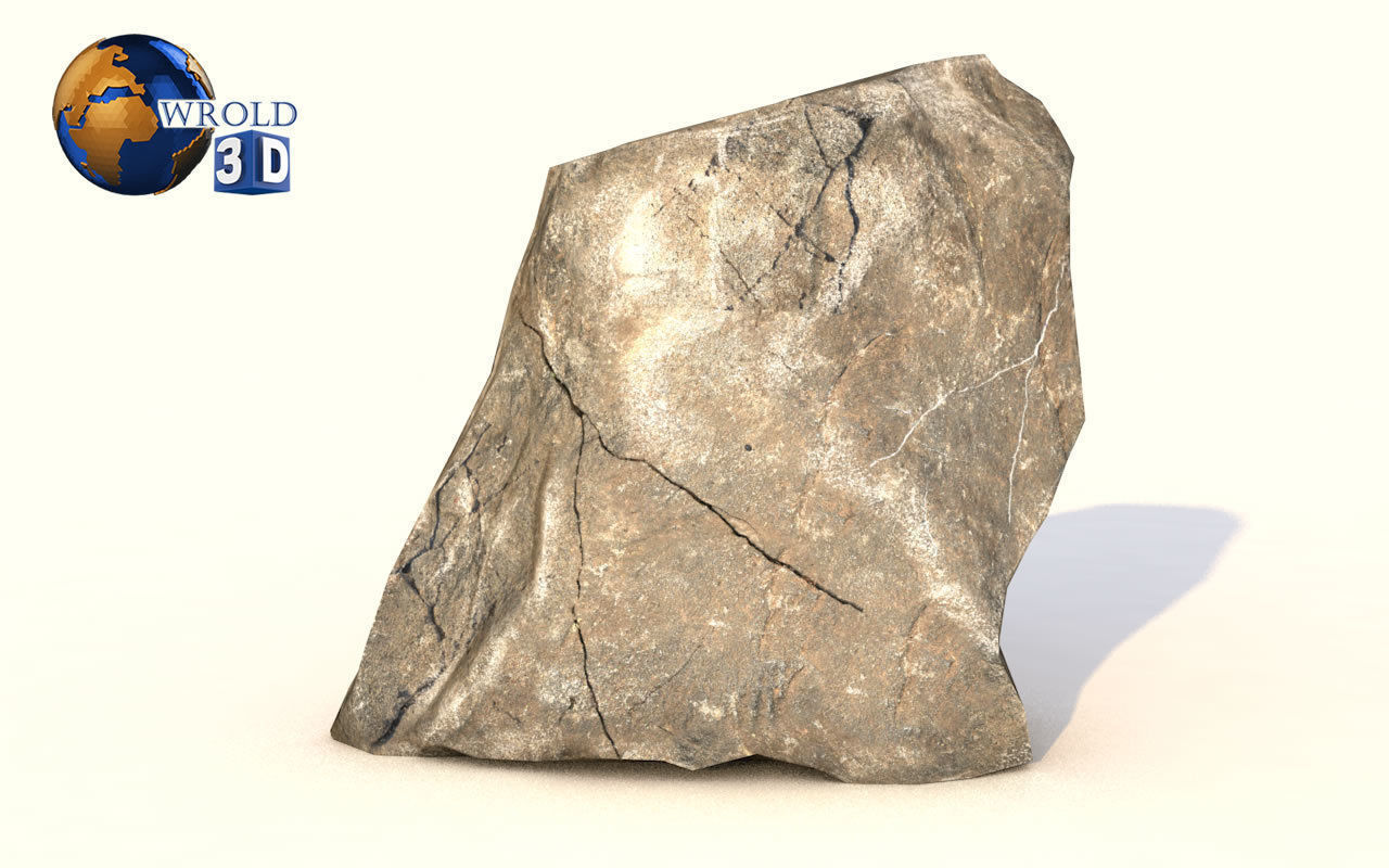 Lowpoly Realistic Rock Collection Pack Lowpoly 3D Low-poly 3D model_6