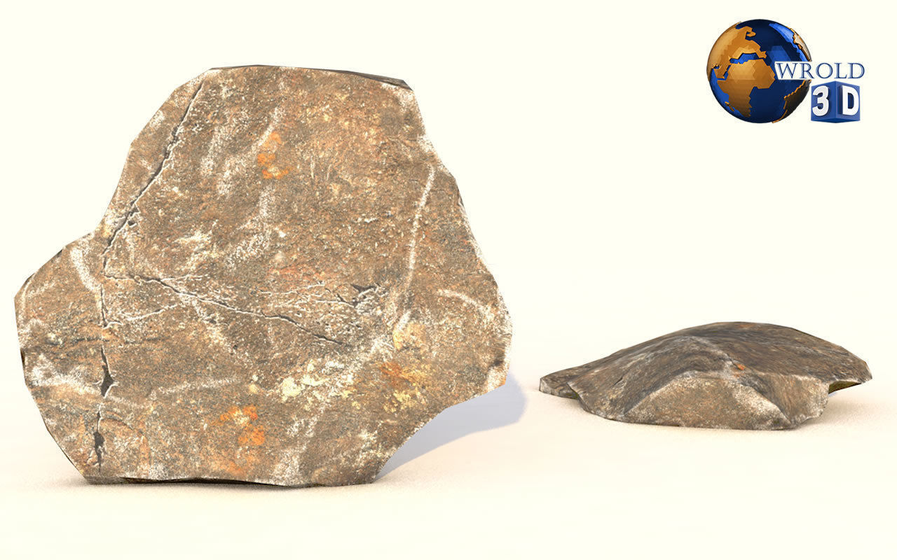 Lowpoly Realistic Rock Collection Pack Lowpoly 3D Low-poly 3D model_2