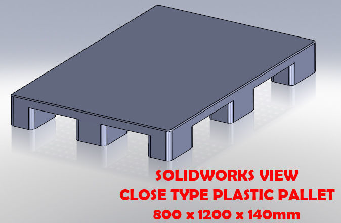 PLASTIC PALLET 800x1200x170-140 3D model_3