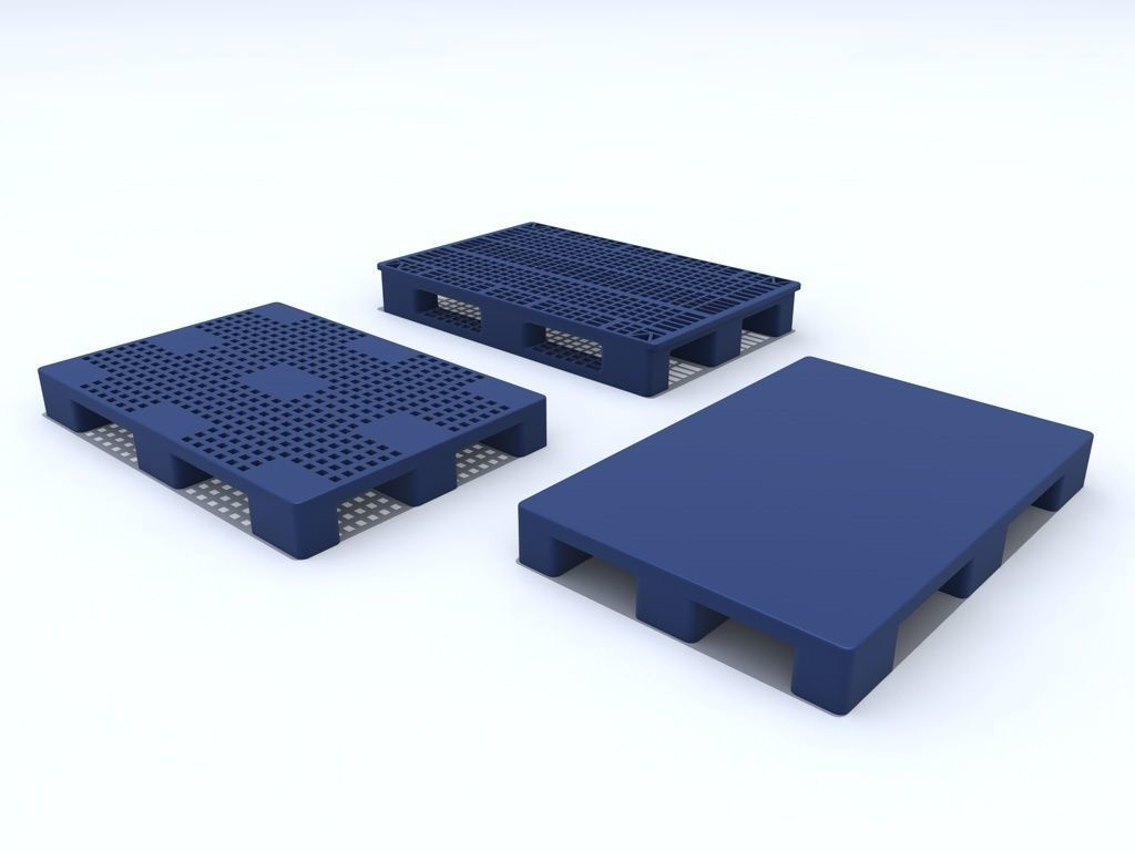 PLASTIC PALLET 800x1200x170-140 3D model_4