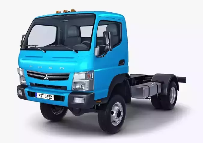 Mitsubishi Fuso Canter 4x4 Chassis Truck 3D model