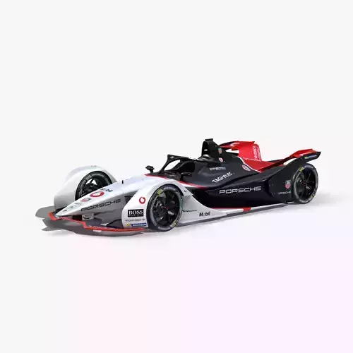 Porsche Formula E 2020 Low-poly 3D model