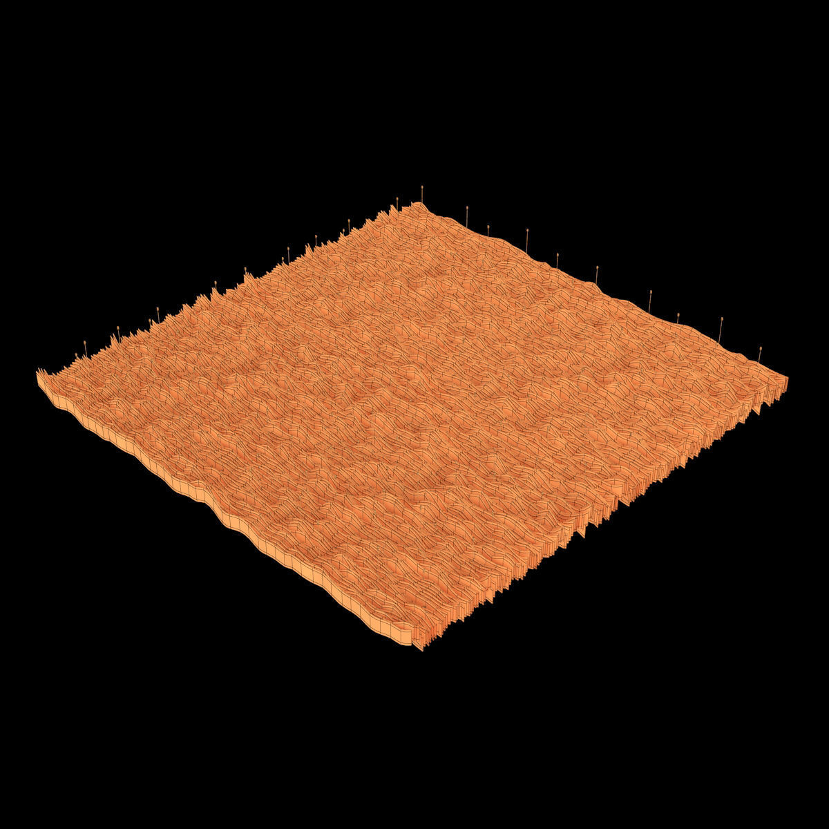 Parametric wood Hall ceiling Light 3D model_9