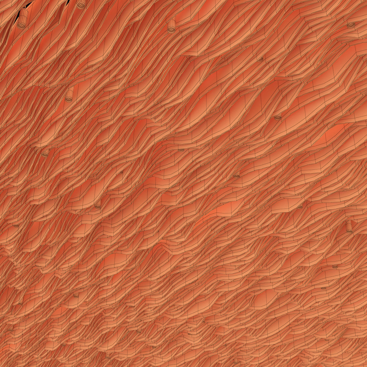 Parametric wood Hall ceiling Light 3D model_10