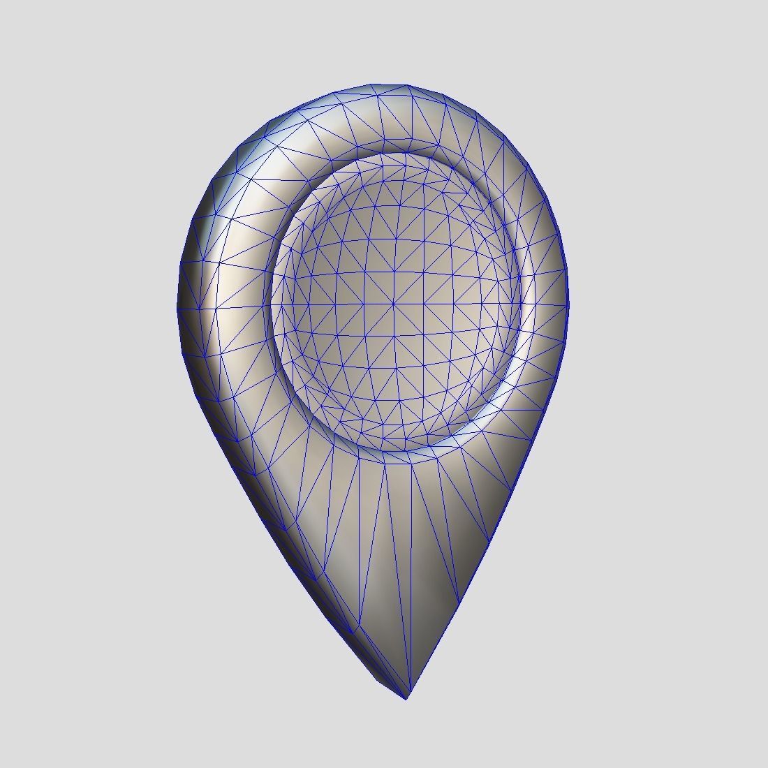 Map Pointer Low-poly 3D model_1