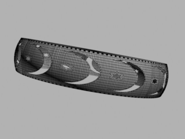 gold bracelet  3D model_3