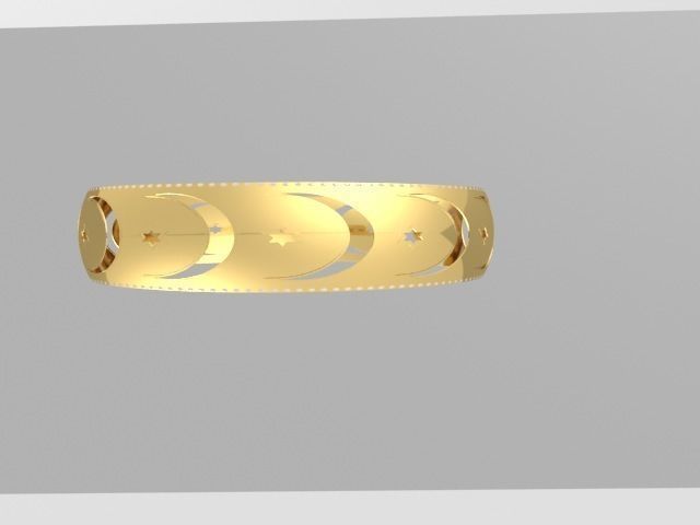 gold bracelet  3D model_1