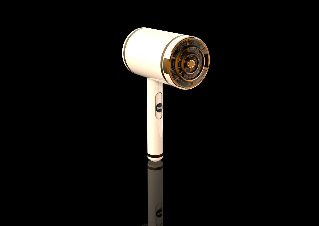 Hair Dryer 3D model_9