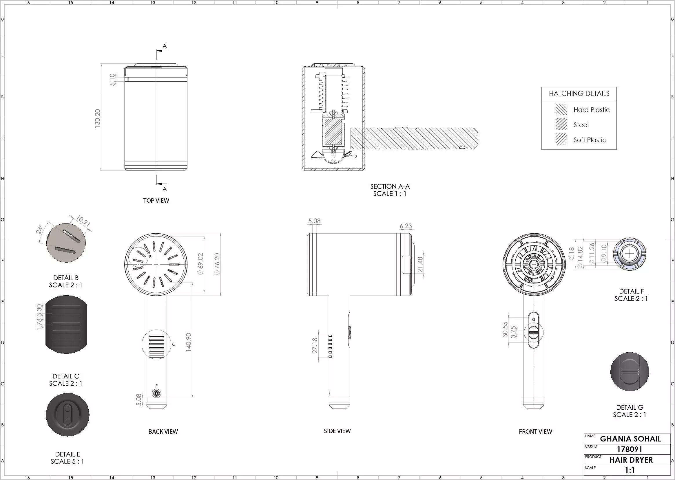 Hair Dryer 3D model_0