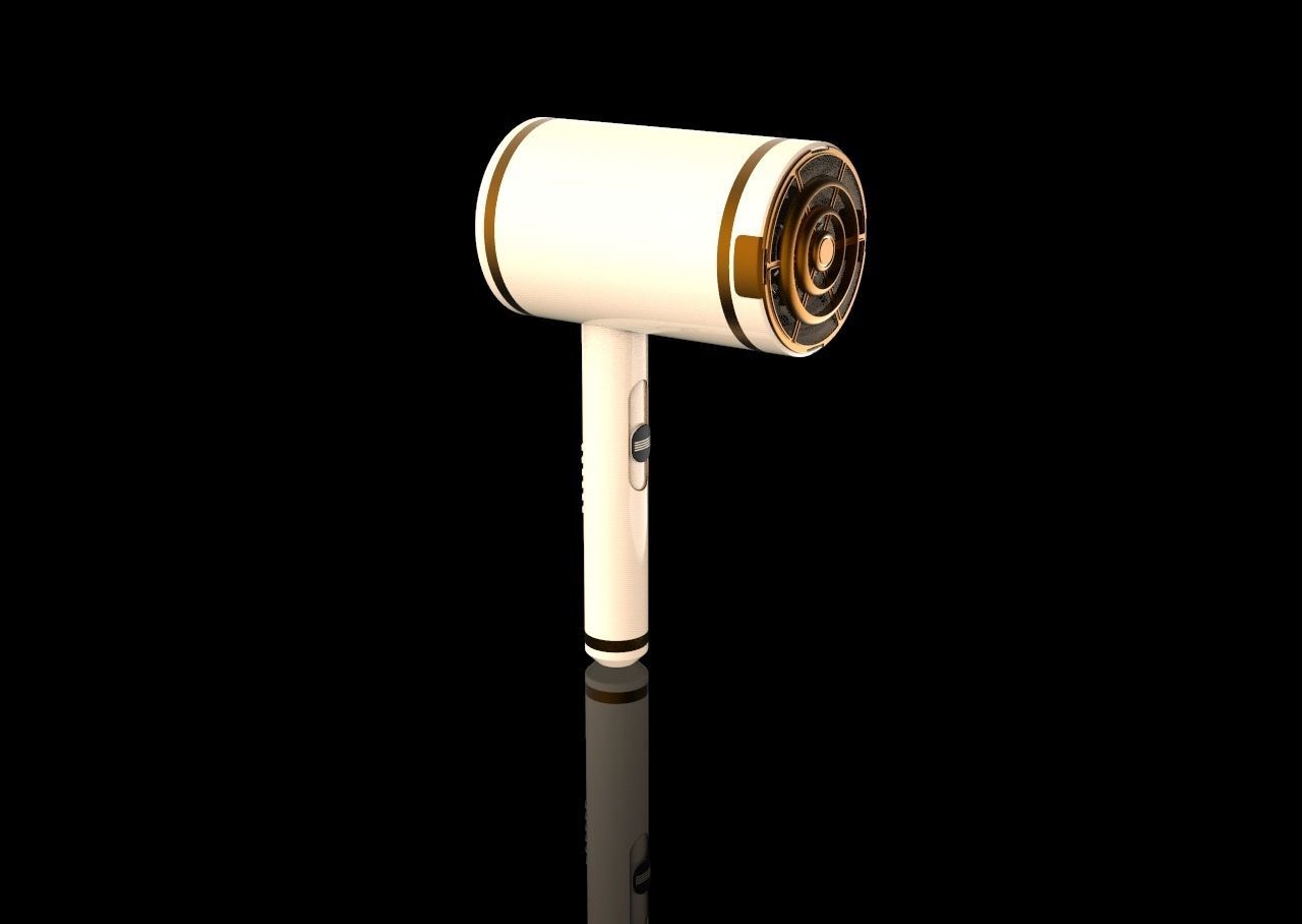 Hair Dryer 3D model_3