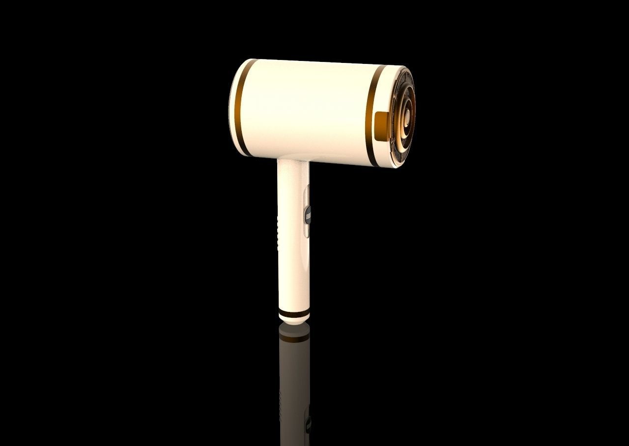 Hair Dryer 3D model_4