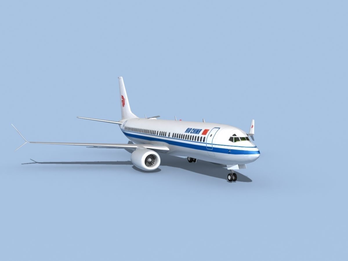Boeing 737-800 Max Air China 3D model_2