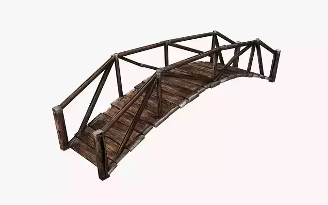 Curved plank bridge