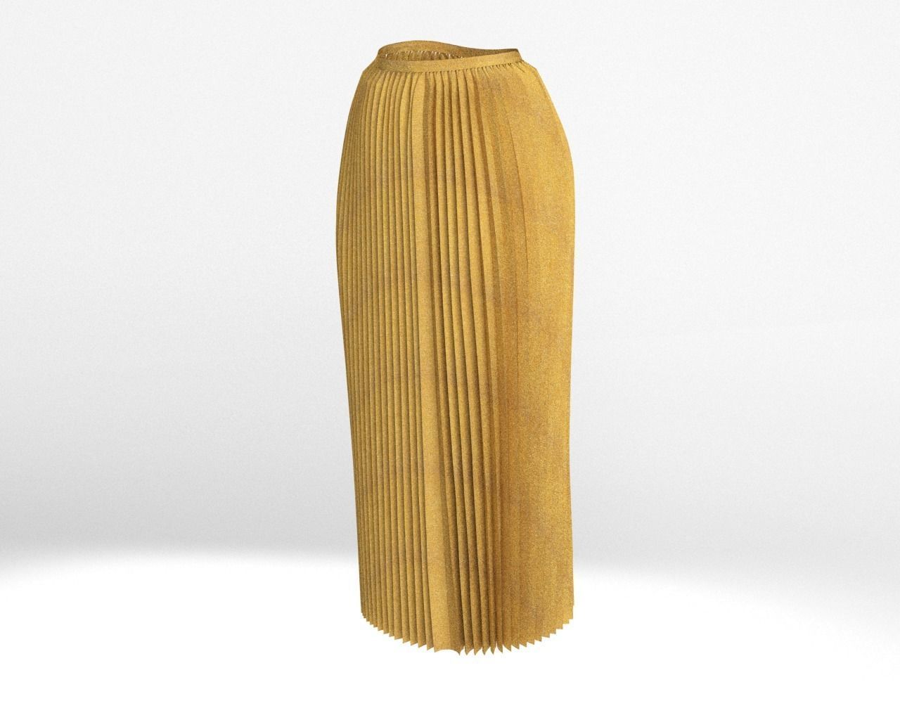 Stylish Designer Women Accordian Skirt 3D model  3D model_2