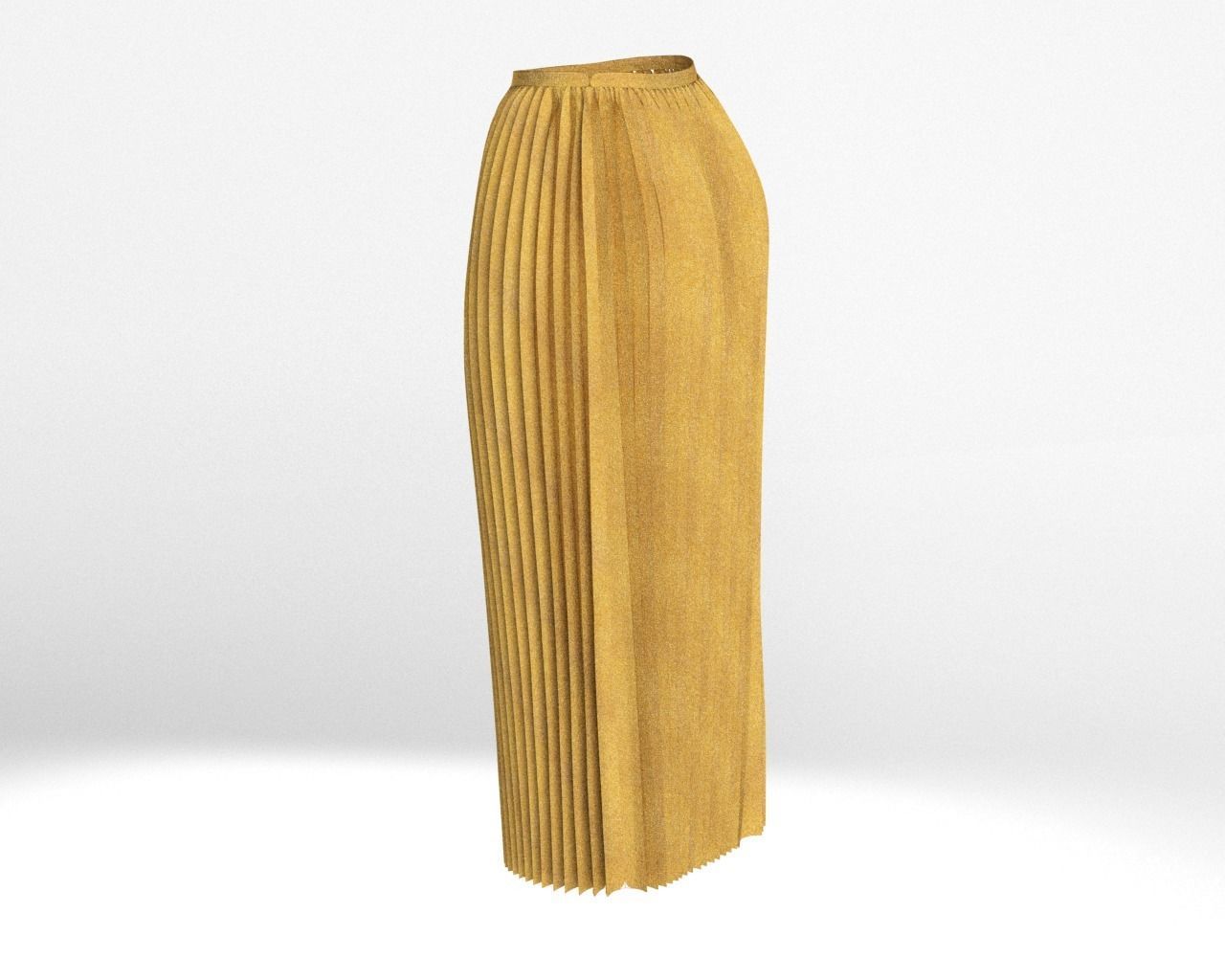 Stylish Designer Women Accordian Skirt 3D model  3D model_3