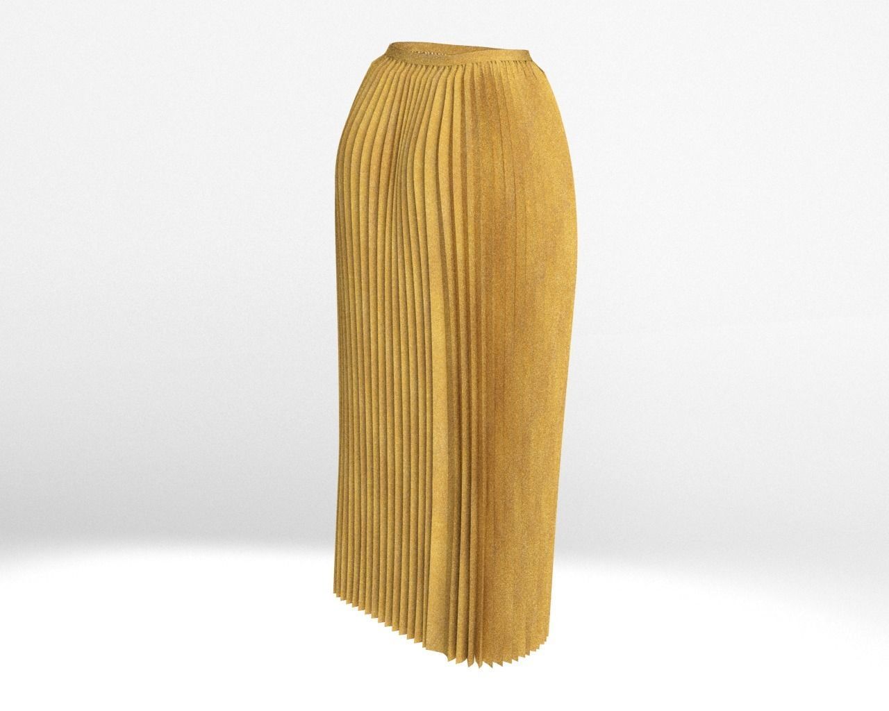 Stylish Designer Women Accordian Skirt 3D model  3D model_4