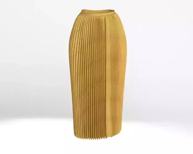 Stylish Designer Women Accordian Skirt 3D model  3D model