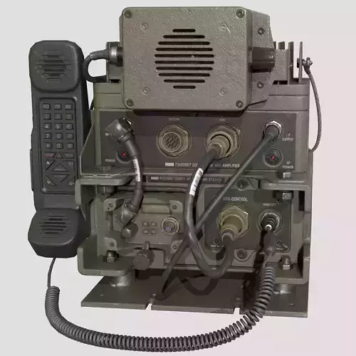 Military radiostation PRC-2082 Low-poly 3D model