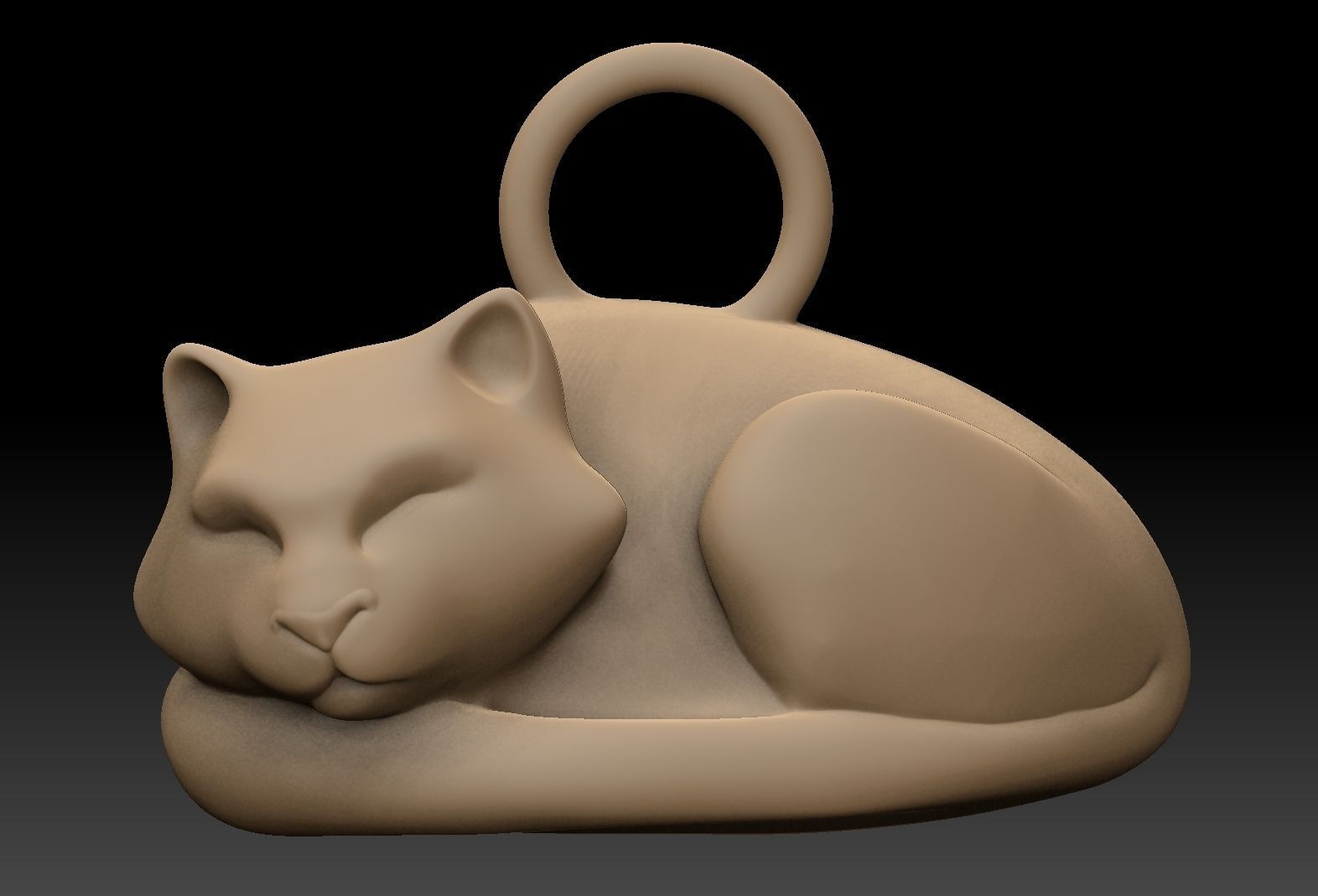 CATS 1 cat sculpture 3D print model_1