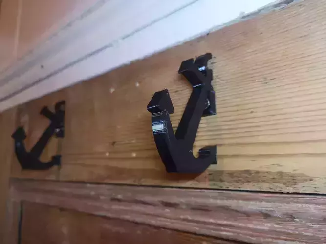 Anchor Coat Hooks - snap fit modular - semi- hidden fixing