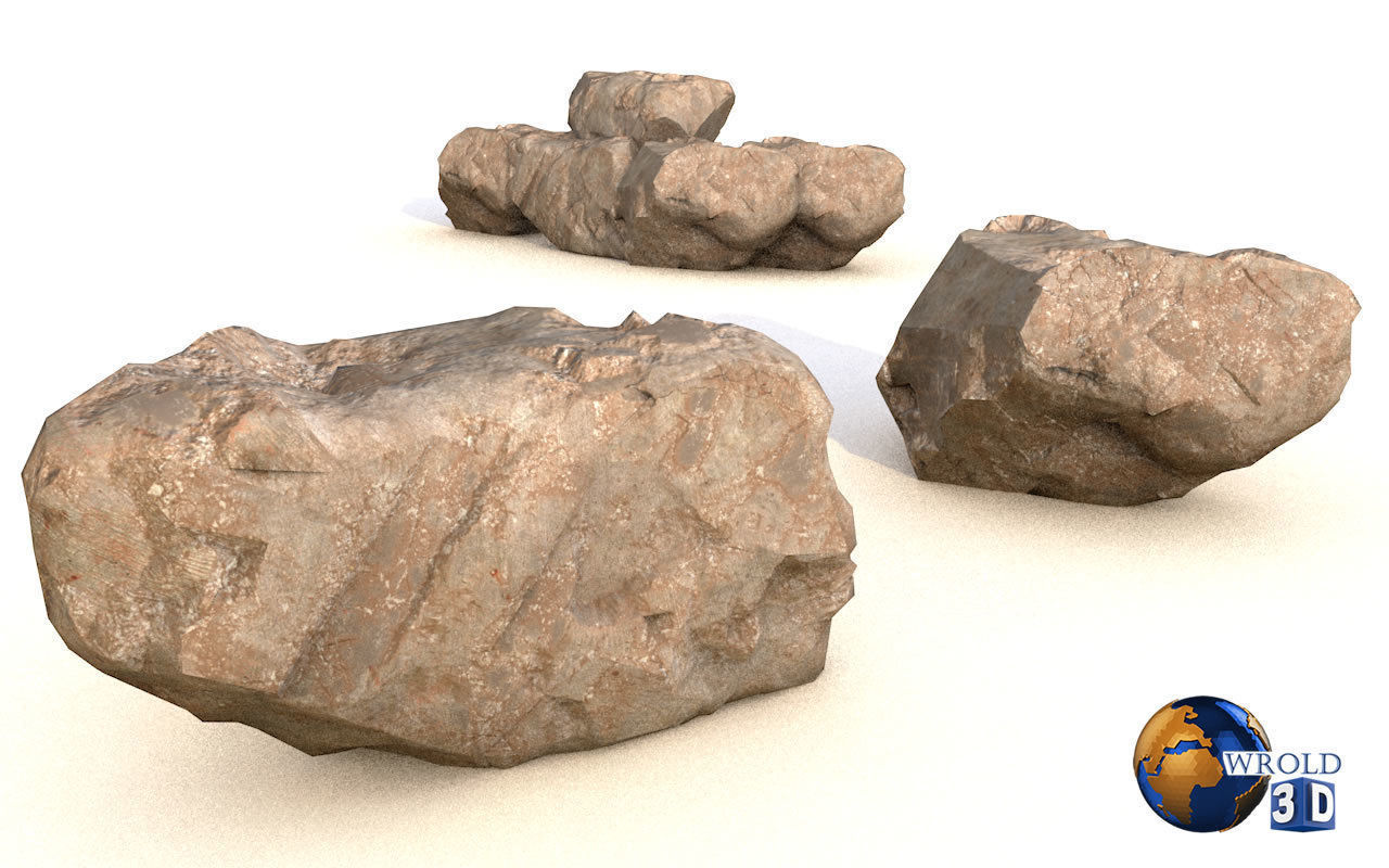 Rocks And Cliffs Lowpoly 3D Model Low-poly 3D model_5