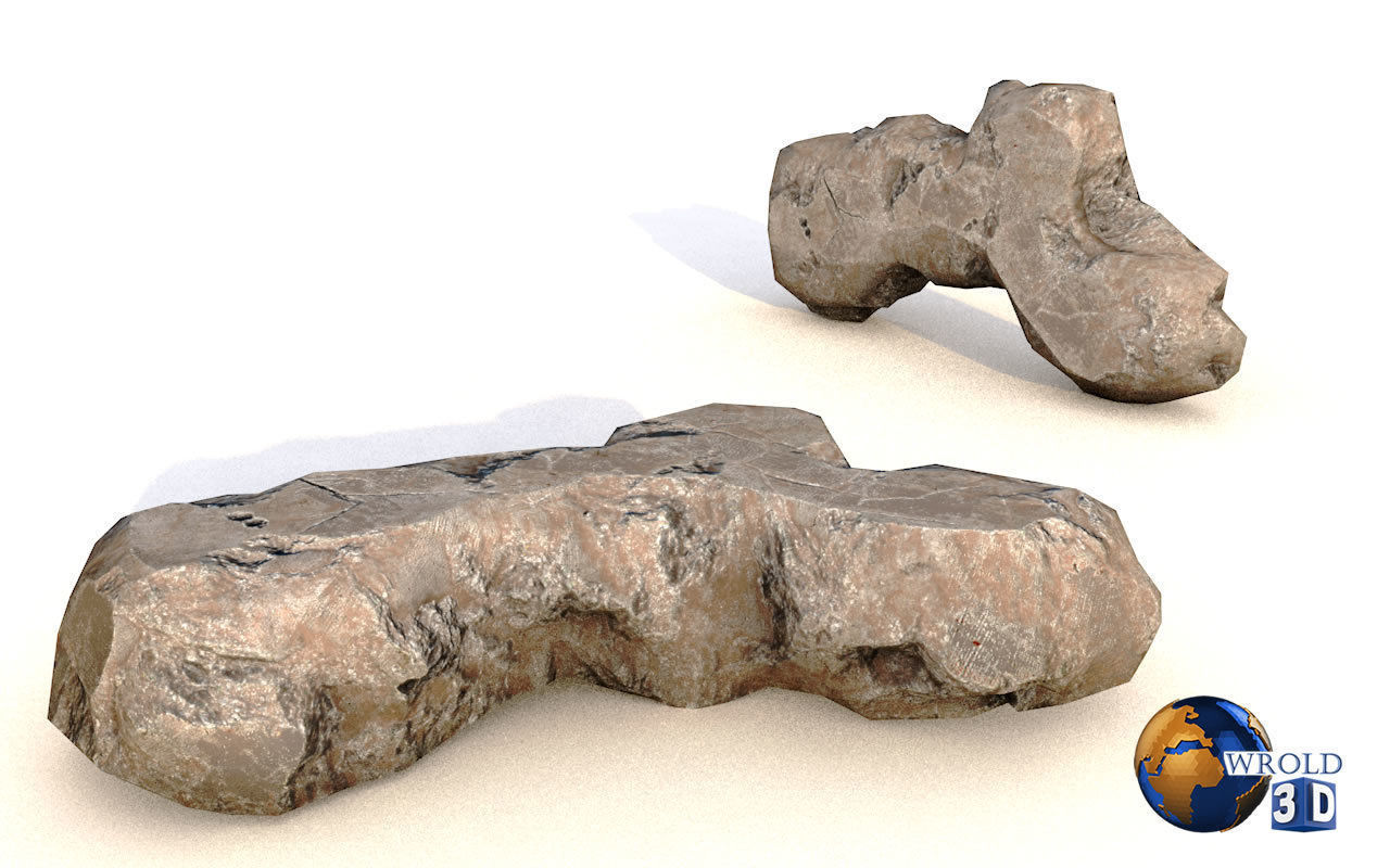 Rocks And Cliffs Lowpoly 3D Model Low-poly 3D model_2