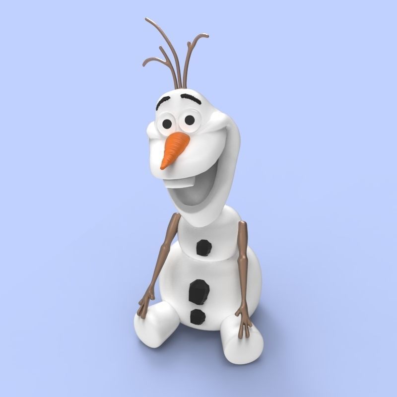 snowman olaf 3d model 3d printable cgtrader
