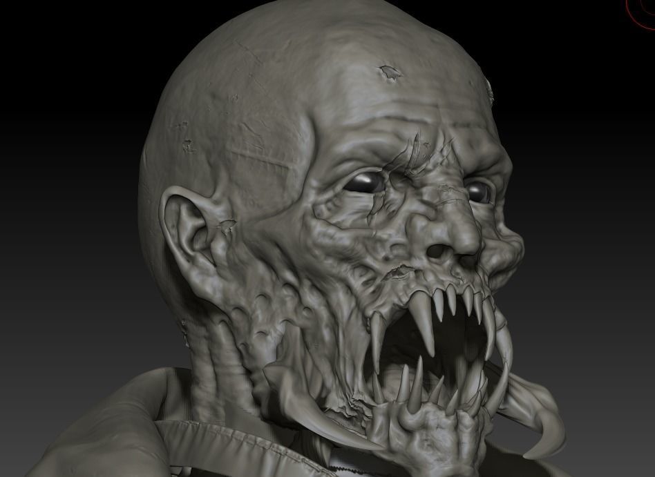 Monster maniac High poly Zbrush project 3D model_6