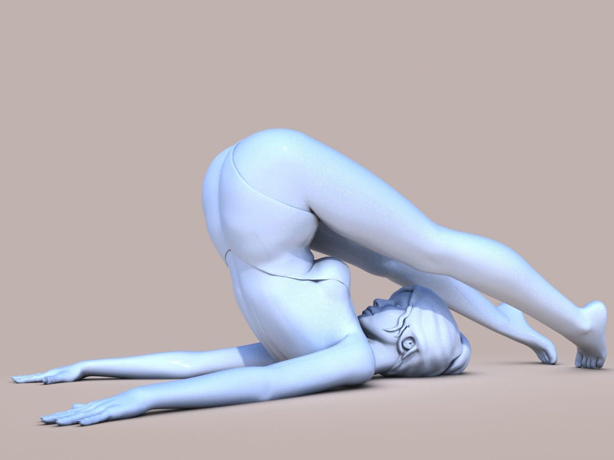Yoga pose 3D print model_1