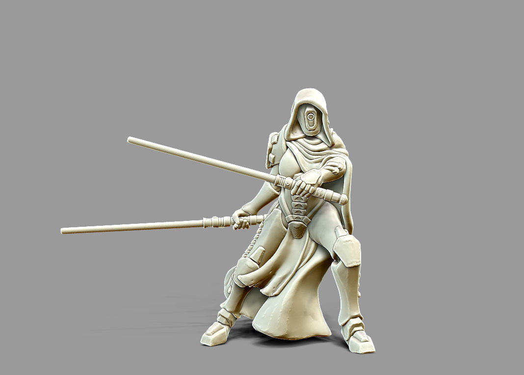 Dark side Bundle - 4 miniatures 35 mm scale 3D print model_19