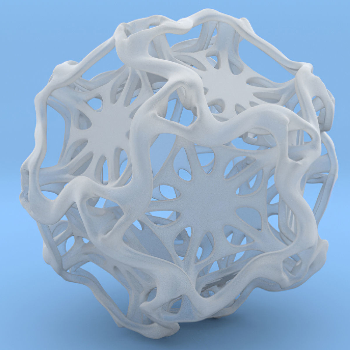 Drilled Perforated Dodecahedron Flower 3D print model_25