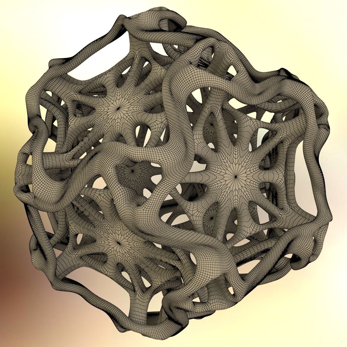 Drilled Perforated Dodecahedron Flower 3D print model_16