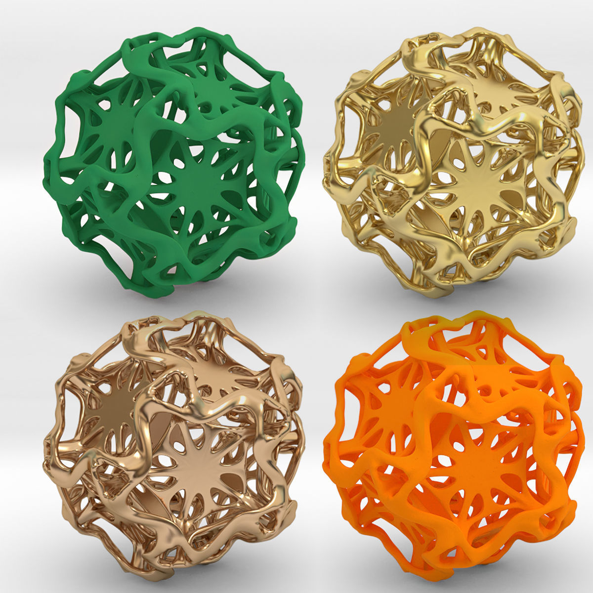 Drilled Perforated Dodecahedron Flower 3D print model_21