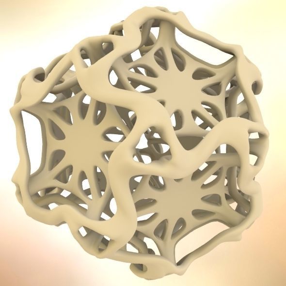 Drilled Perforated Dodecahedron Flower 3D print model_54