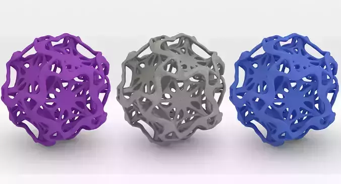 Drilled Perforated Dodecahedron Flower 3D print model