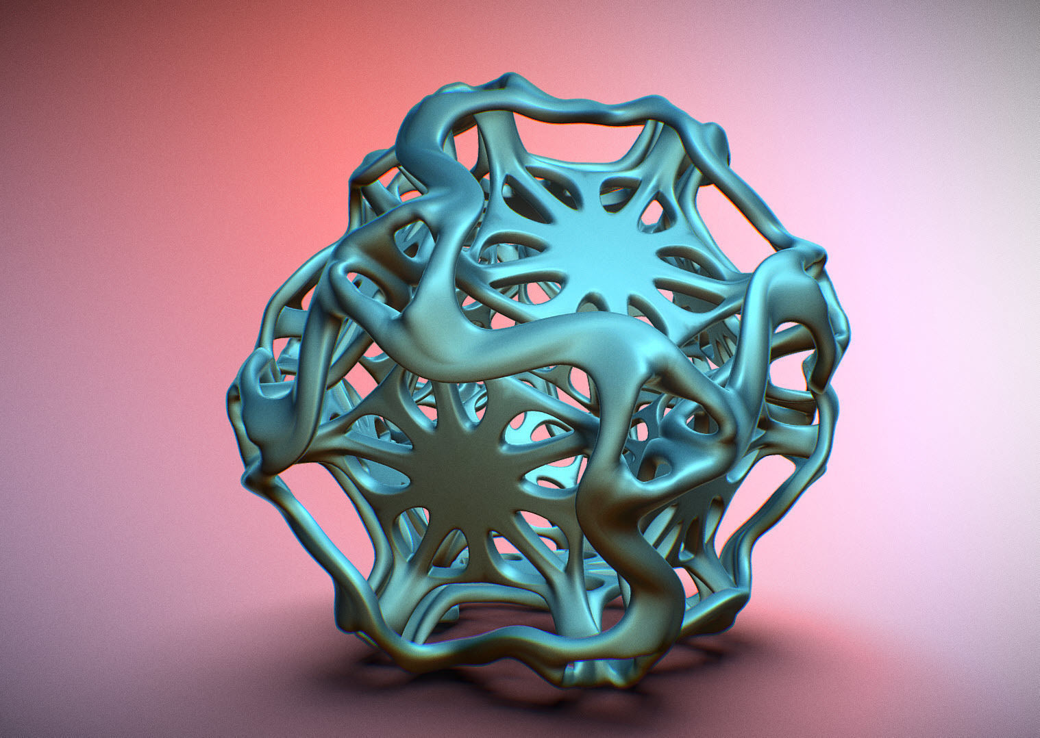 Drilled Perforated Dodecahedron Flower 3D print model_13