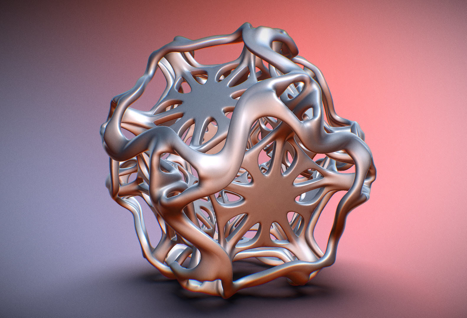 Drilled Perforated Dodecahedron Flower 3D print model_4
