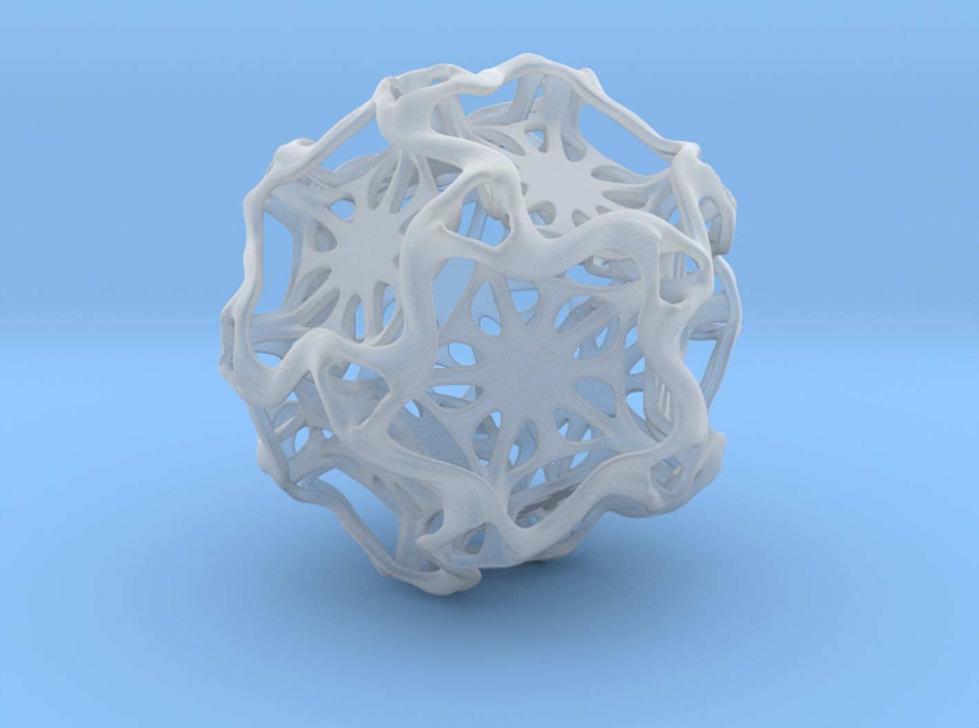 Drilled Perforated Dodecahedron Flower 3D print model_36