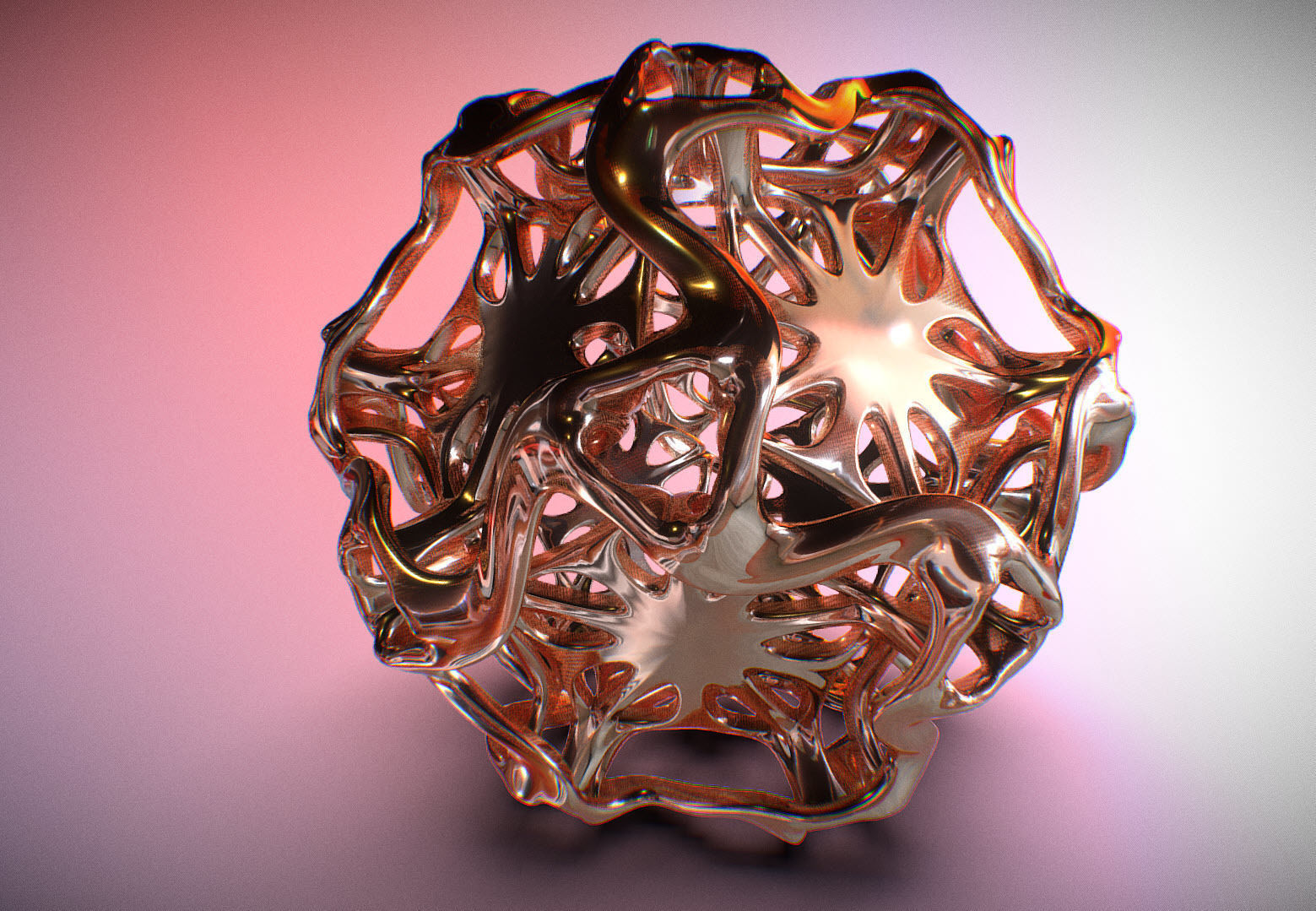 Drilled Perforated Dodecahedron Flower 3D print model_3