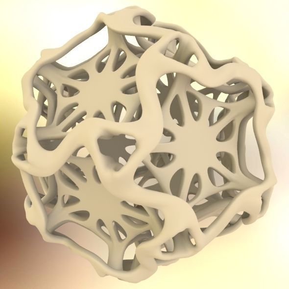 Drilled Perforated Dodecahedron Flower 3D print model_50