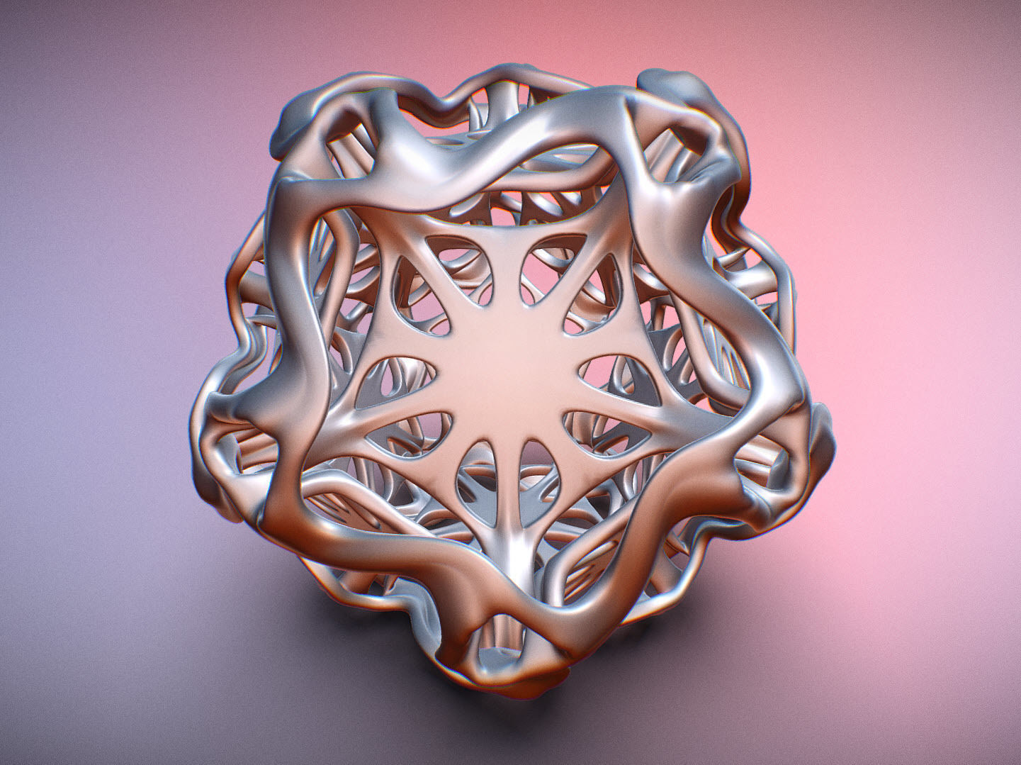 Drilled Perforated Dodecahedron Flower 3D print model_5