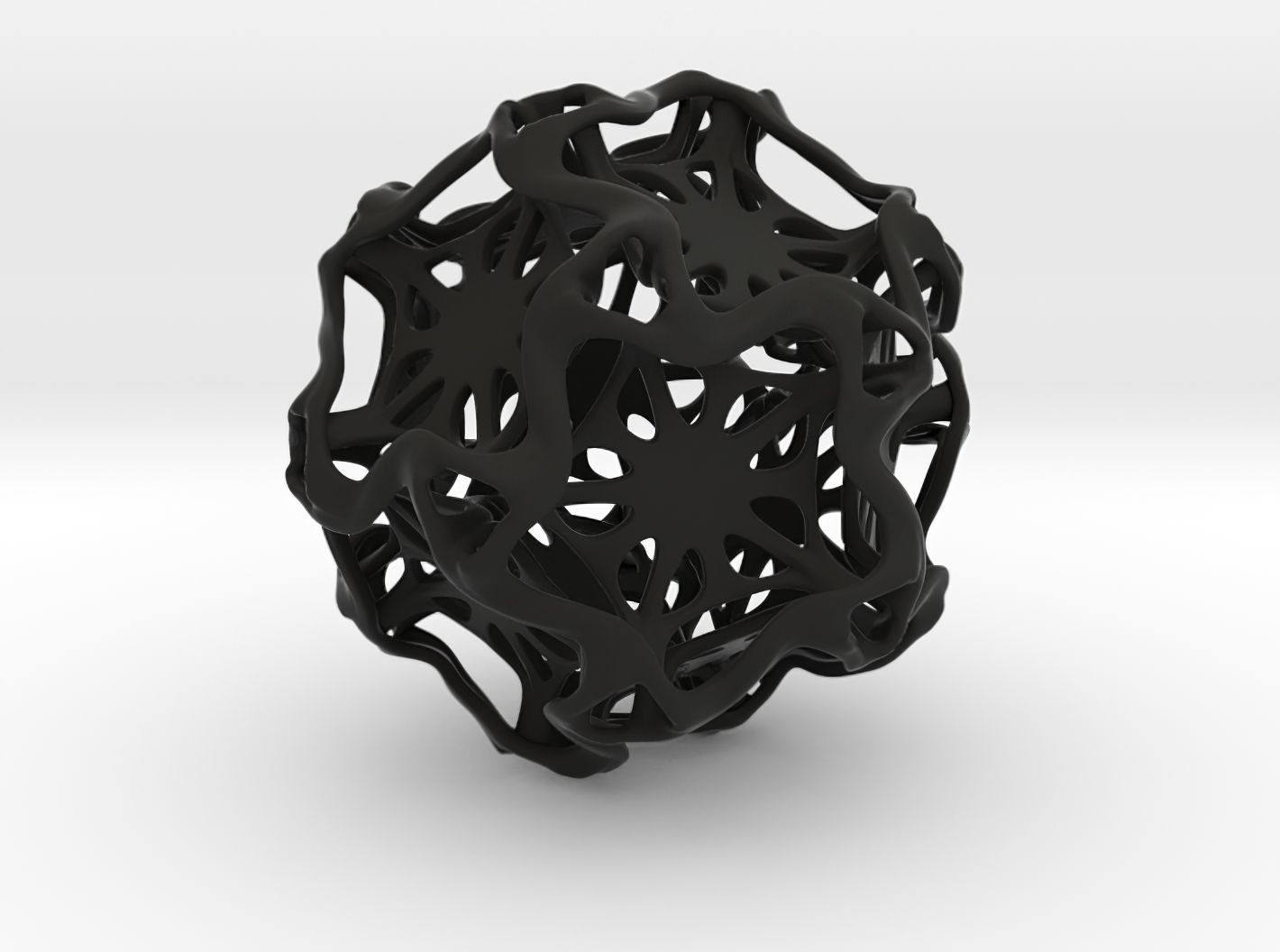 Drilled Perforated Dodecahedron Flower 3D print model_27