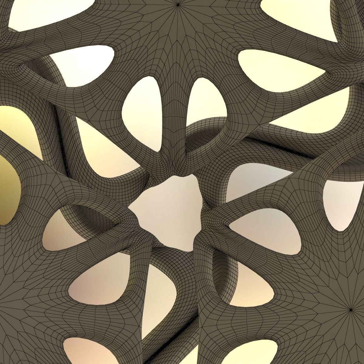 Drilled Perforated Dodecahedron Flower 3D print model_19
